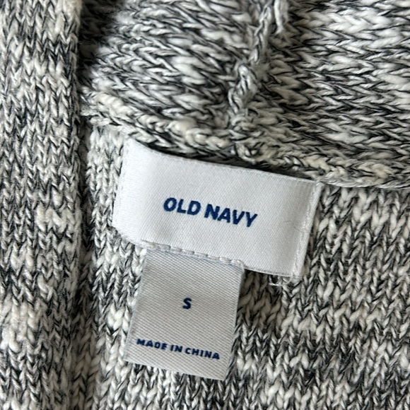 Old Navy Womens Gray White Knit Open Front Cardigan Long Sleeve Sweater Size S - Picture 8 of 10